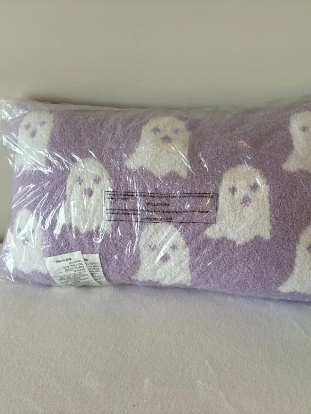 NWT - Cupcakes and Cashmere Lilac Plush Ghost Decorative Pillow - Oblong